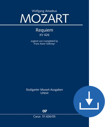 Requiem (version Süßmayr) Réduction piano-chant (téléchargement), fichier pdf