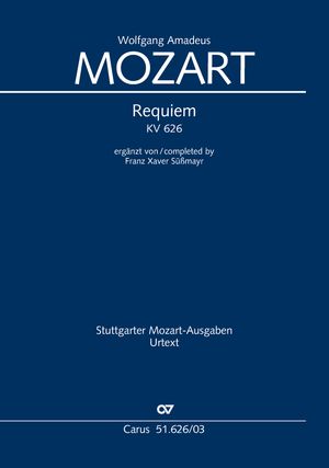 Wolfgang Amadeus Mozart / Franz Xaver Süßmayr (arr.): Requiem (Süßmayr version) - Sheet music | Carus-Verlag