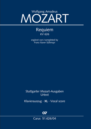Requiem (Süßmayr-Fassung) Klavierauszug, XL im Großdruck