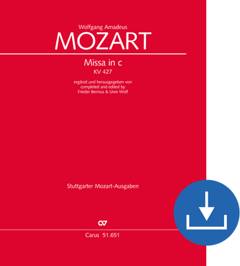 Wolfgang Amadeus Mozart / Uwe Wolf (arr.) / Frieder Bernius (arr.): Missa in c (Bernius/Wolf version) - Sheet music for download | Carus-Verlag