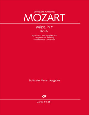 Wolfgang Amadeus Mozart: Missa in c KV 427 - Noten | Carus-Verlag