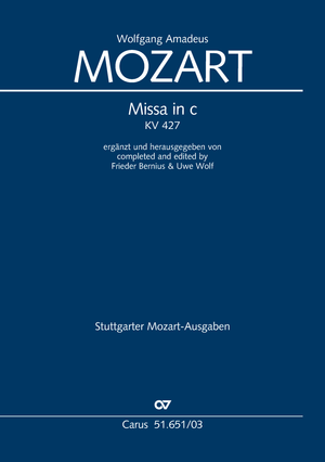 Missa in c (version Bernius/Wolf) édité et complété par Frieder Bernius & Uwe Wolf Réduction piano-chant