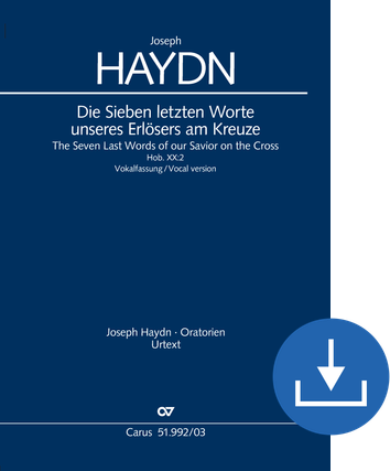 Die Sieben letzten Worte unseres Erlösers am Kreuze (Vokalfassung) Klavierauszug digital, PDF-Datei