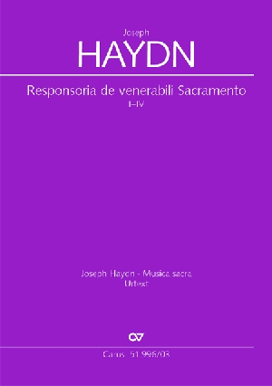 Responsoria de venerabili Sacramento Vocal score