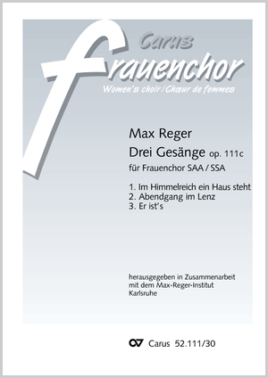 Thumbnail: Max Reger: Drei Gesänge
