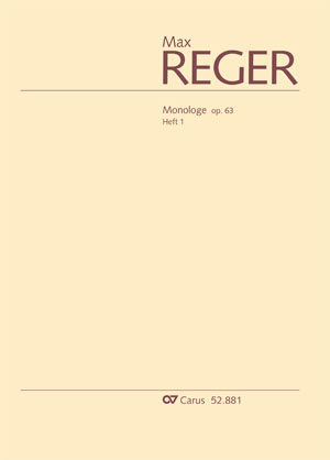 Max Reger: Monologe - Noten | Carus-Verlag