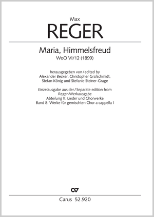 Max Reger: Maria, Himmelsfreud - Noten | Carus-Verlag