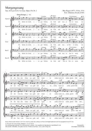 Thumbnail: Max Reger: Morgengesang