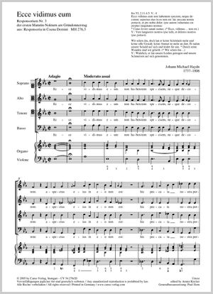 Ecce vidimus eum aus: Responsoria in Coena Domini Score