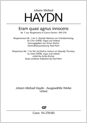 Eram quasi agnus innocens aus: Responsoria in Coena Domini Score