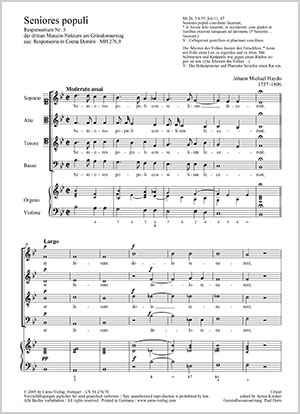 Johann Michael Haydn: Seniores populi - Noten | Carus-Verlag