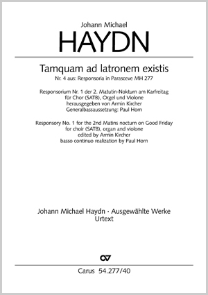 Johann Michael Haydn: Tamquam ad latronem existis - Noten | Carus-Verlag