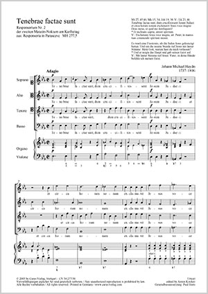 Tenebrae factae sunt, Anima meam dilectam Score