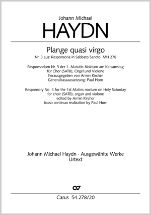Johann Michael Haydn: Plange quasi virgo - Noten | Carus-Verlag