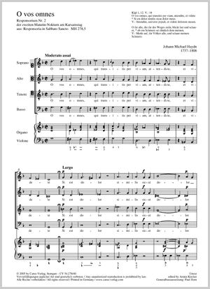 Thumbnail: Johann Michael Haydn: O vos omnes, Astiterunt reges terrae