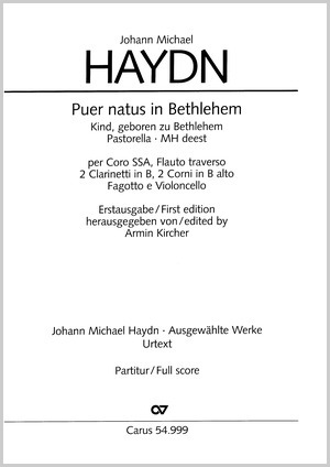 Puer natus in Bethlehem Pastorella Dirigierpartitur, Erstausgabe