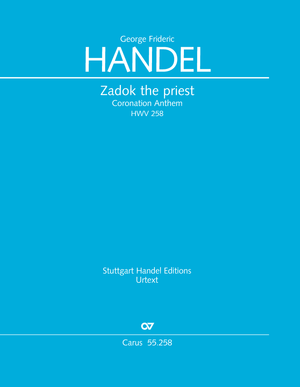 Zadok the priest Coronation Anthem I Full score, foreword in German and English