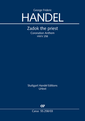 Zadok the priest Coronation Anthem I Vocal score, foreword in German and English