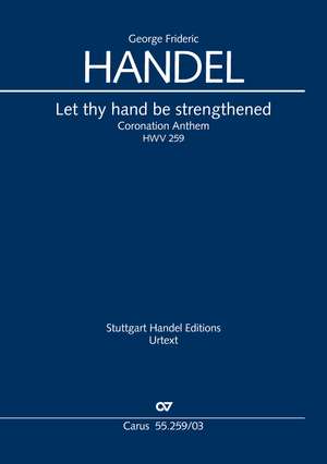 Let thy hand be strengthened Coronation Anthem II Klavierauszug, Vorwort auf Dt. und Engl.