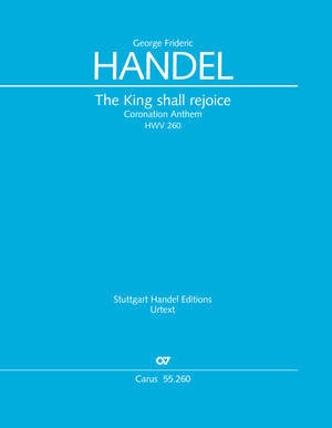 The King shall rejoice Coronation Anthem III Full score, foreword in German and English