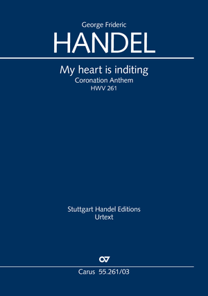 My heart is inditing Coronation Anthem IV Klavierauszug, Vorwort auf Dt. und Engl.