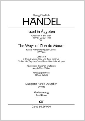 Israel in Egypt - Part I Funeral Anthem Réduction piano-chant, allemand
