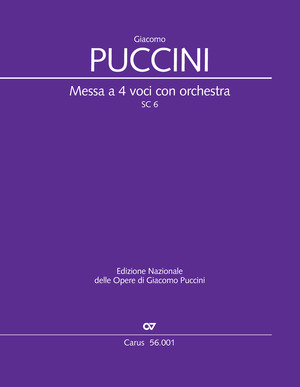 Giacomo Puccini: Messa a 4 voci con orchestra (Messa di Gloria) - Noten | Carus-Verlag