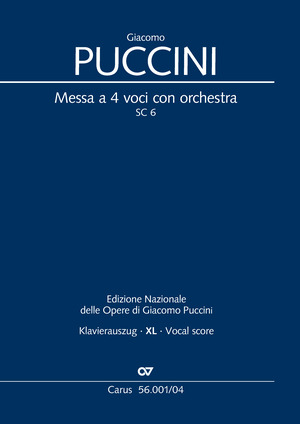 Giacomo Puccini: Messa a 4 voci con orchestra (Messa di Gloria) - Sheet music | Carus-Verlag