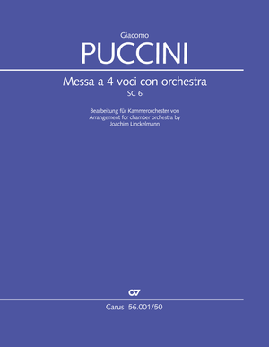 Giacomo Puccini: Messa a 4 voci con orchestra (Messa di Gloria) - Sheet music | Carus-Verlag