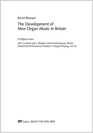 The Development of New Organ Music in Britain - Livres et textes à télécharger | Carus-Verlag