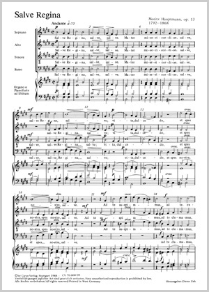 Moritz Hauptmann: Salve Regina - Noten | Carus-Verlag