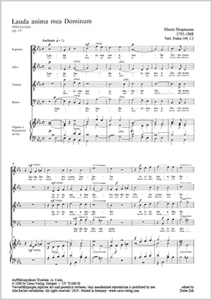 Lauda anima mea Dominum Lobe meine Seele Gott, den Herrn Partition