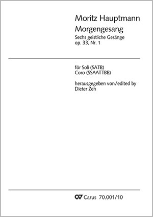 Moritz Hauptmann: Morgengesang - Noten | Carus-Verlag