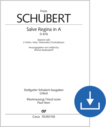 Salve Regina in A Klavierauszug digital, PDF-Datei
