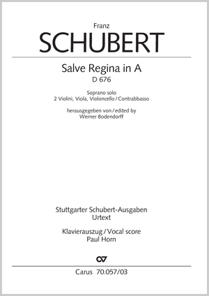 Salve Regina in A Klavierauszug