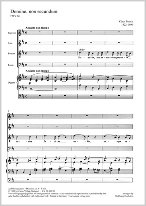 Thumbnail: César Franck / Wolfgang Hochstein (arr.): Domine non secundum