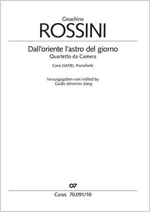 Dall'oriente Quartetto da camera Score, separate edition from a choral collection, In dieser Ausgabe / in this edition: Coro SATB, Pfte
