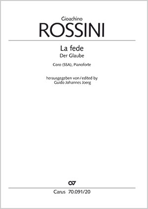 La fede. Der Glaube aus: Bühnenmusik zu Sophokles' "Edipo a Colono" Partitur, Einzelausgabe aus Chorbuch