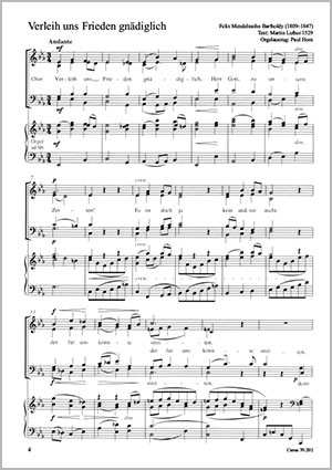 Felix Mendelssohn Bartholdy: Auf Gott allein; Verleih uns Frieden - Noten | Carus-Verlag