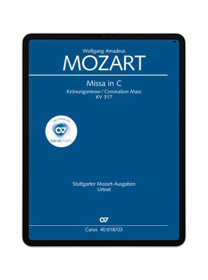 Wolfgang Amadeus Mozart Mass In C App Practise Aid Carus Music Buy Choral Sheet Music