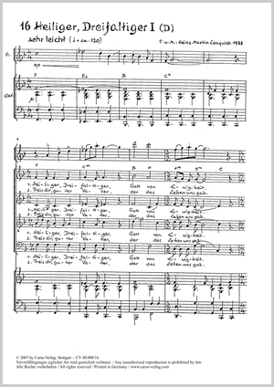 Heiliger, Dreifaltiger I Score, In dieser Ausgabe / in this edition: Coro SATB, Fl, Pfte