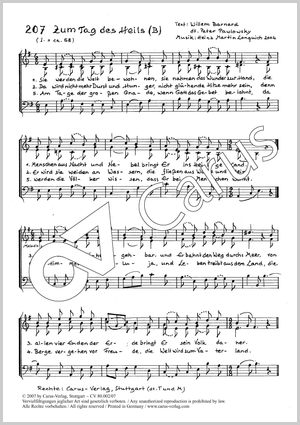 Zum Tag des Heils Partitur, In dieser Ausgabe / in this edition: Coro 3stg