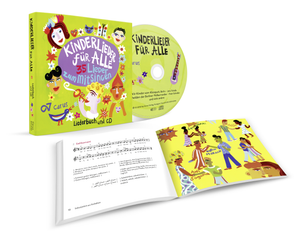 Thumbnail: Kinderlieder für alle! 35 Lieder zum Mitsingen. Liederbuch mit CD