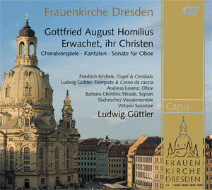 Thumbnail: Gottfried August Homilius: Erwachet, ihr Christen. Choralvorspiele, Kantaten und Sonate für Oboe