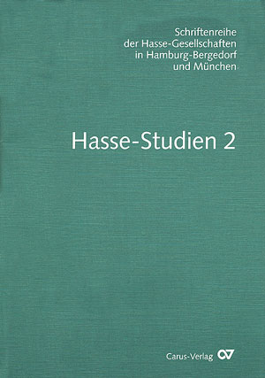 Hasse-Studien 2 - Livres | Carus-Verlag
