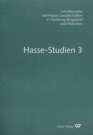 Hasse-Studien 3 - Books | Carus-Verlag