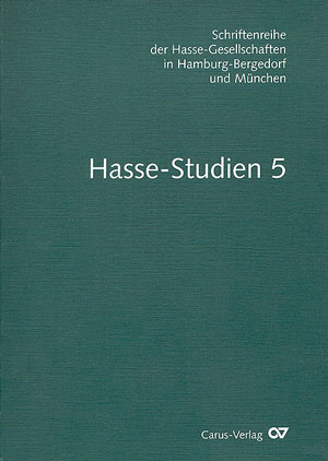 Hasse-Studien 5 - Bücher | Carus-Verlag