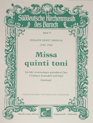 Johann Ernst Eberlin: Missa quinti toni - Noten | Carus-Verlag