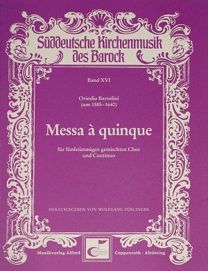 Orindio Bartolini: Messa à quinque - Noten | Carus-Verlag
