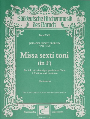 Johann Ernst Eberlin: Missa sexti toni - Sheet music | Carus-Verlag